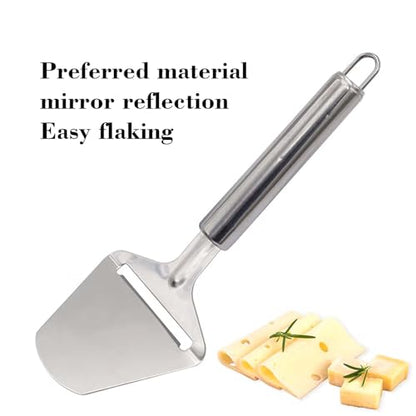 Stainless Steel Cheese Slicer for Block Cheese, Cheese Plane Cutter | No Wires to Replace • Smooth Cutting • Easy to Use • Ideal for Charcuterie Boards • Less Food Waste • Dishwasher Safe