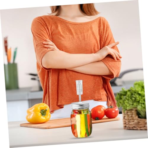 Fermenting Lids and Mason Jar Pickle Lid Set 87mm Diameter with Airlock Fermenter for Wide Mouth Jars Home Kitchen Canning Accessories Random Color