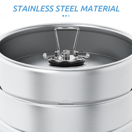 BESPORTBLE Universal Stainless Steel Beverage Keg Lid Metal Storage Keg Cover for Soda and Beer Buckets Suitable for Home Brewing and Beverage Fermentation