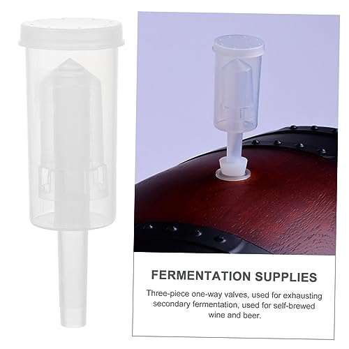 2pcs Plastic Check Valves for Wine Fermentation Three-piece Design Easy to Clean Safe and Sanitary for Home Brewing and Wine Preservation