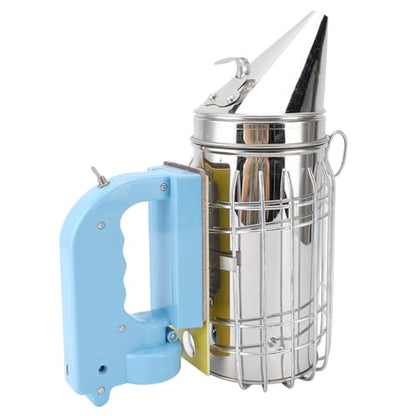 Electric Beehive Smoker, Stainless Steel Beekeeping Equipment with Plastic Handle and Large Fuel Chamber, for Beekeeper Apiculture and Inspection