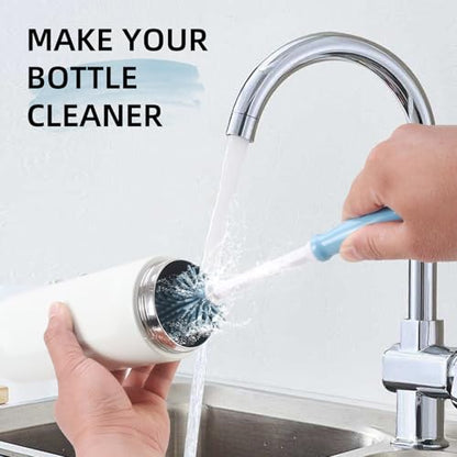Water Bottle Cleaner Kit for Owala 24/32/40oz,3 Pack | Extra Long Silicone Bottle Brush,Bendable Stainless Steel Straw Cleaner,Compatible with Owala Accessories