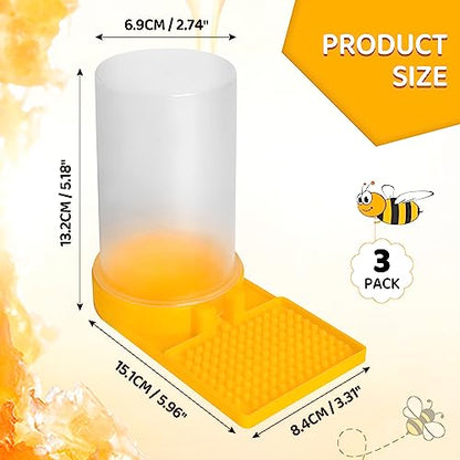 3 PCS Bee Water Feeder, Honey Beehive Beekeeping Entrance Feeder, Outdoor Beehive Beekeeping Water Station for Garden, Balcony (3 PCS)