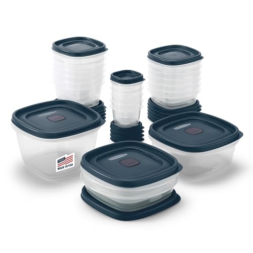 Rubbermaid EasyFindLids Food Storage Containers in Special-Edition Insignia Blue, 42 Piece - color: Blue, size: Assorted Sizes (42-Piece)