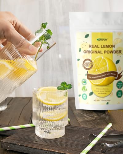 ORGFUN Original Lemon Powder, Freeze Dried Lemon Juice Powder, Great for Beverages, Smoothies, Baking 7.06 Oz - color: Lemon 7.06 Ounce