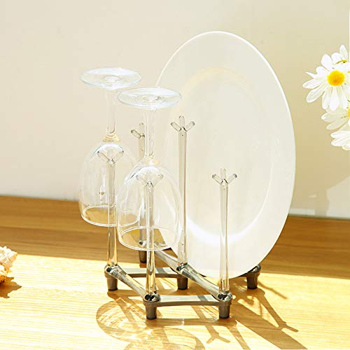 Yesland 2 Pack Retractable Cup Drying Rack, Plastic Non-slip Bottom Mug Tree Holder Organizer Rack Stand for Drinking Glass and Sports Bottle Drainer for Kitchen