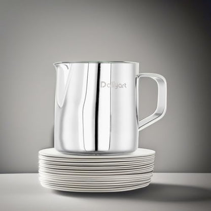 Milk Frothing Pitcher, Dailyart 6.8oz/200ml Milk Frother Cup 304 Stainless Steel Steaming Pitcher With Internal Scale, Espresso Accessories, Frother Pitchers For Espresso Machine Cappuccino Latte Art - size: 6.8 Ounces