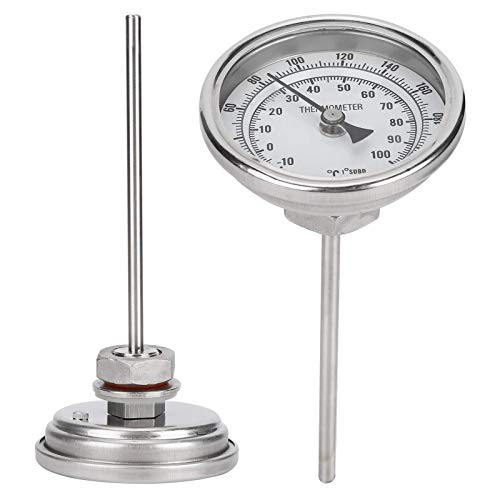 Fry Thermometer 1/2 NPT Thread Stainless Steel Dial Thermometer Homebrew Thermometer 0220/10100