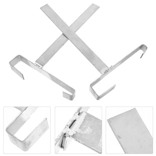 jojofuny 2pcs Stainless Metal Apiary Frame Holder Stand Beekeeping Frame Perch Support Tool for Hive Spacing and Beekeeper Supplies