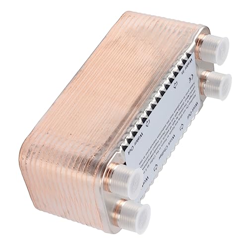 30 Plate Plate Heat Exchanger Stainless Steel Wort Chiller for Homebrew Beer Cooling Counterflow Brewing Cooling Coiler with NPT 1/2 Inch Thread