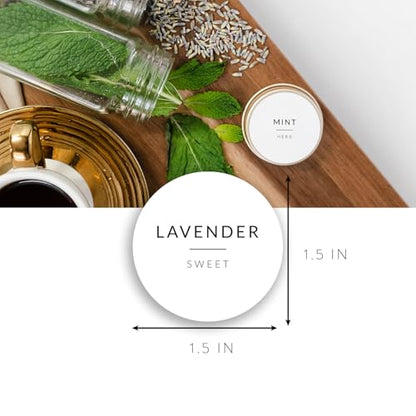 Round Spice Labels Stickers for Glass Jars - 140 Preprinted Waterproof Spice Jar Labels Stickers for Top of Lids, Seasoning Labels Only, Kitchen Pantry Organization - style: White Round Spice Labels