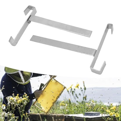 Stainless Steel Beehive Frame Holder, 5 Frames Capacity, Lightweight and Portable, Easy Maintenance, Versatile and Space Saving with Sturdy Construction for Beekeeping