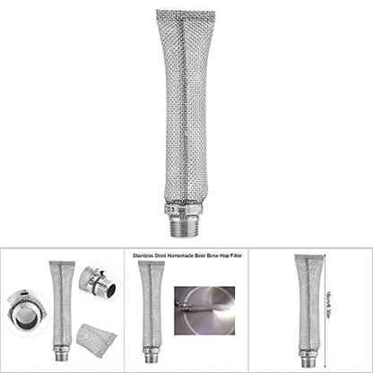 Stainless Steel Beer Filter, Mash and Tun Boil Screen, Beer Brew Hop Filter Strainer Tool for Home Brew Beer Kettle Mash Tun, 6 Inch