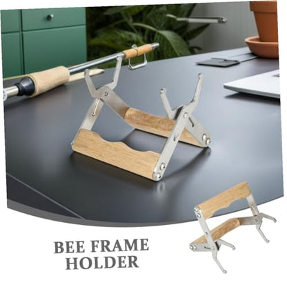 HANABASS 3pcs Beehive Frame Gripper Set for Honey Harvesting and Inspection Ergonomic Bee Frame Holder with Wood Handle and Stainless Steel Construction for Beekeepers and Hobbyists