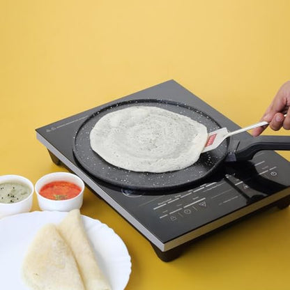 HAZEL Stainless Steel Dosa Flat Base Taveta Tavethi Palta Turner Spoon - size: Set of 1, style: Dosa Tavethi