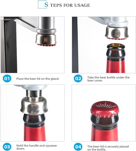 Adjustable Height Counter Top Capper Manual Bottle Capper Tool,26-29mm Heavy Duty Strong Metal Bench Bottle Capper, Beer Bottle Capping Machine for Home Brewing