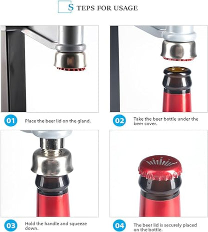 Adjustable Height Counter Top Capper Manual Bottle Capper Tool,26-29mm Heavy Duty Strong Metal Bench Bottle Capper, Beer Bottle Capping Machine for Home Brewing