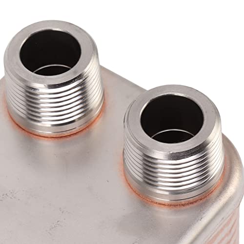 Stainless Steel Plate Heat Exchanger, Compact Heavy Duty Plate Chiller, Copper Brazed Plate Heat Exchanger, Metal Water to Water Heat Exchanger for Wort, Beer, Water