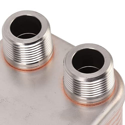 Stainless Steel Plate Heat Exchanger, Compact Heavy Duty Plate Chiller, Copper Brazed Plate Heat Exchanger, Metal Water to Water Heat Exchanger for Wort, Beer, Water