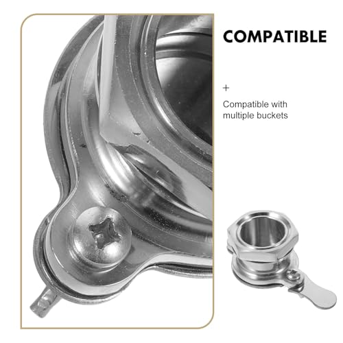 Luxshiny Stainless Steel Honey Gate Valve Spout for Bucket Extractor Beekeeping Supplies Honey Bottling Tool Accessory for Hive Harvesting Equipment
