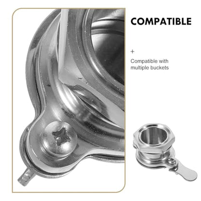 Luxshiny Stainless Steel Honey Gate Valve Spout for Bucket Extractor Beekeeping Supplies Honey Bottling Tool Accessory for Hive Harvesting Equipment