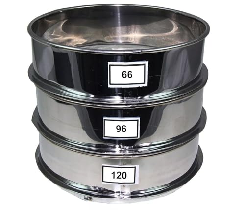 Aluminum Herbal Pollen Hash Extractor Stackable Sifter, Fine Mesh, Stainless Steel Round Sifter for Baking, Flour Sieve, Extracting, Herbal, Tea, Powder 66, 96, 120 Micron Set - size: 66, 96, 120