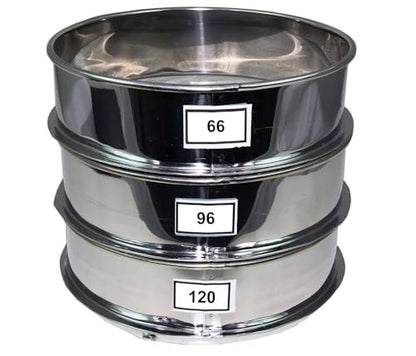 Aluminum Herbal Pollen Hash Extractor Stackable Sifter, Fine Mesh, Stainless Steel Round Sifter for Baking, Flour Sieve, Extracting, Herbal, Tea, Powder 66, 96, 120 Micron Set - size: 66, 96, 120
