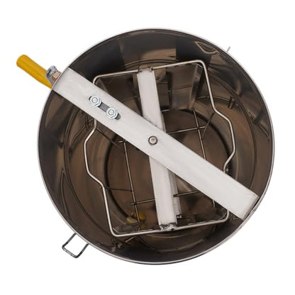 DNYSYSJ Two-Frame Honey Machine, Large Stainless Steel 2 Frame Manual Honey Extractor Beekeeping Equipment for Farm