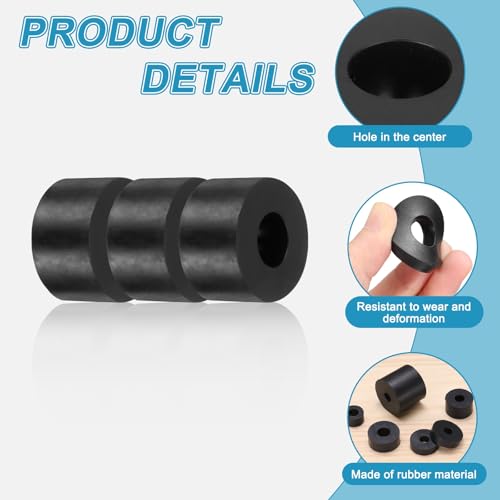 uxcell 16 Pcs Rubber Spacers 35mm OD x 8mm ID x 20mm Height Round Anti Vibration Spacer Rubber Bushing Grommets - size: 35mm OD x 8mm ID x 20mm Height