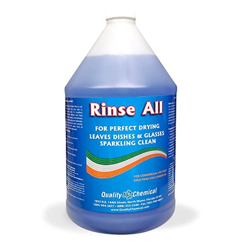 Rinse All / Commercial Industrial Grade Rinse Aid / 1 Gallon (128 oz.) - size: 128 Fl Oz (Pack of 1)