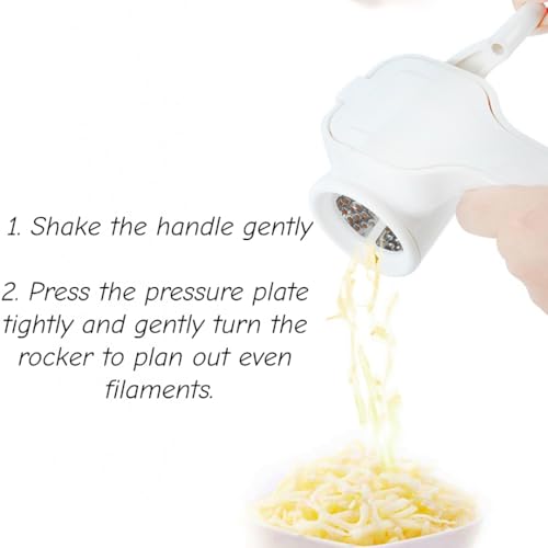Taoke Hand-Crank Cheese Grater, Manual 304 Stainless Steel Grinder | Cheese Grinder for Cooking & Baking, Manual Cheese Shredder for Parmesan, Cheddar, Chocolate & Vegetables