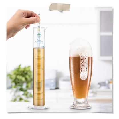 Fermentaholics Hydrometer Test Jar & Measuring Cylinder - Test Homebrewed Beer, Wine, Mead, Cider, & Fermented Beverages (2 Pack) - size: 2 Pack