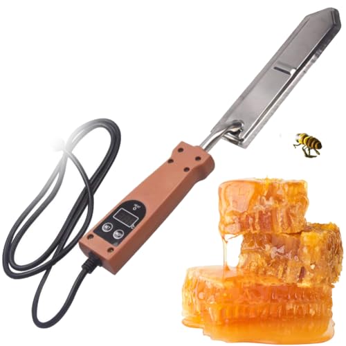 Electric Honey Uncapping Knife, Beekeeping Tools, 50-180℃ Temperature Control Hot Knife with Memory Function, Stainless Steel Extractor Equipment for Beekeepers