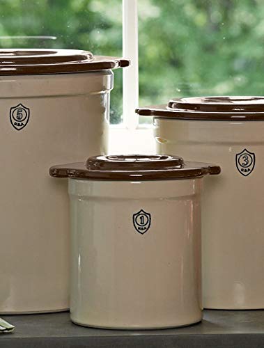 1-Gallon Stoneware Pickling Crock Complete Kit