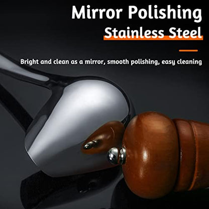 2 PCS Gravy Ladle with Pour Spout, 10.6 inch Long Handle Sauce Ladle, Stainless Steel Saucier Drizzle Spoon for Spooning Gravies Sauces Dressings Kitchen Utensil - size: 3.15 x 10.6 inch
