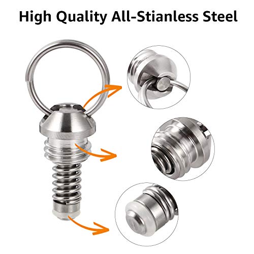 MRbrew All 304 Stainless Steel Corny Keg Pressure Relief Valve, 4 Pcs Ball Lock Keg Lid Pressure Release Valve for Cornelius Keg Homebrew Beer Kegerator Replacement Kit Kegerator Parts
