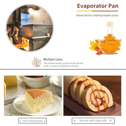 Marada Maple Syrup Evaporator Pan with Dual Interface Steam Table Pan,304 Stainless Jam Food Chafing for Home, Outdoor, Cooking (24"L x 24"W x 6"H) - size: 24x24x6 Inch (Pack of 1)