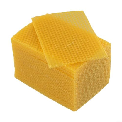 30 Pack Natural Beeswax for honeycomb Foundation Frames 5.24x3.54 Inch for Beekeeping Hive for nest Building Sheet Extraction DIY Candle Making