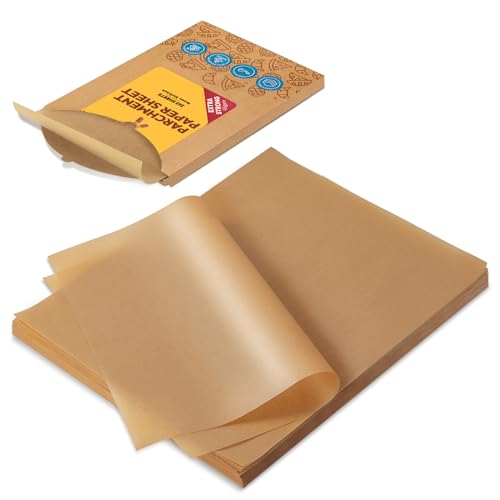 Katbite 265Pcs 10x15 inches Parchment Paper Sheets, Heavy Duty Unbleached Baking Paper, Pre-cut and Oil Proof Perfect for Steaming Cooking Bread Cake & Wrapping Foods [Extra Strong Series] - color: 10"x15"-265