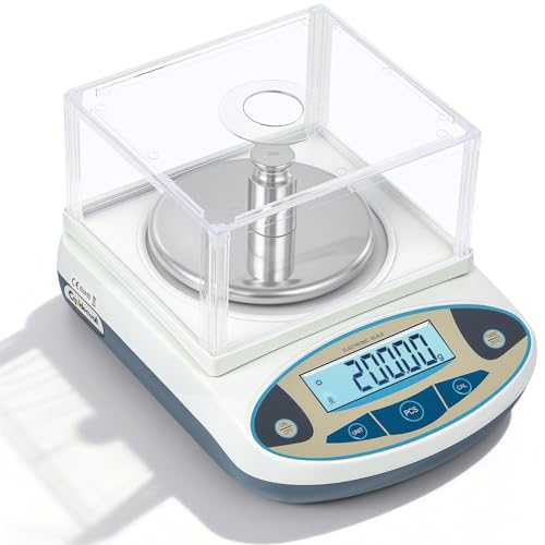 CGOLDENWALL High Precision Lab Scale Digital Analytical Electronic Balance Laboratory Precision Scale Jewelry Scales Kitchen Precision Weighing Electronic Scales 0.01g Calibrated (2000g, 0.01g) - size: 2000g
