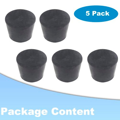 8# Black Tapered Shaped Solid Rubber Stopper for Diesel Injector Holes | 5pcs Lab Tube Stopper Size 32x42x31mm Hole Stopper - size: 8# Black