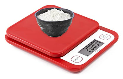 Ozeri Garden and Kitchen Scale II, with 0.1 g (0.005 oz) 420® Variable Graduation Technology® - color: Red