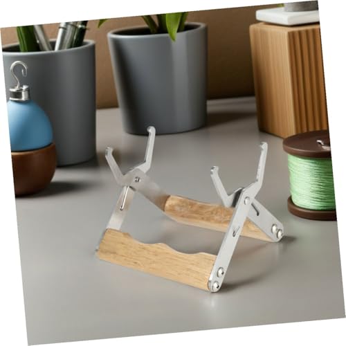 Veemoon 4pcs Beehive Frame Gripper Metal Frame Holder Tool with Wood Handle for Beekeeping Inspection and Hive Harvesting Equipment