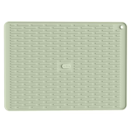 ME.FAN Silicone Dish Drying Mat for Kitchen Counter, Dish Drying Pad for Sink, Refrigerator or Drawer, Countertop Protection Pad XL - 23''×17''- Desert Sage - size: 17" x 23"