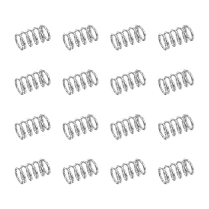 uxcell 50Pcs 304 Stainless Steel Compression Springs, 0.3mm x 3mm x 5mm Small & Tiny Pen Spring for Home Repair & DIY, Workshop & Industrial Use, (Silver Tone) - size: 3mmx5mm