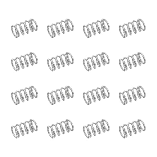 uxcell 50Pcs 304 Stainless Steel Compression Springs, 0.3mm x 3mm x 5mm Small & Tiny Pen Spring for Home Repair & DIY, Workshop & Industrial Use, (Silver Tone) - size: 3mmx5mm