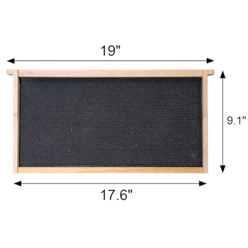 BeeCastle 40-Pack Beehive Frames Bee Hive Frame with Waxed Foundation Sheet Unassembled Beehive Frames, 9-1/8-Inch(Black) - size: 40-Pack
