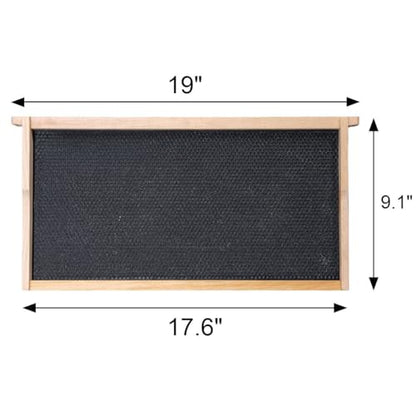 BeeCastle 10 Pack Beehive Frames and Wax Foundations for Deep Brood Bee Hives with Wooden Bee Hive Frames and 100% Beeswax Coated Foundations, 9-1/8-Inch (Black) - size: 10-Pack
