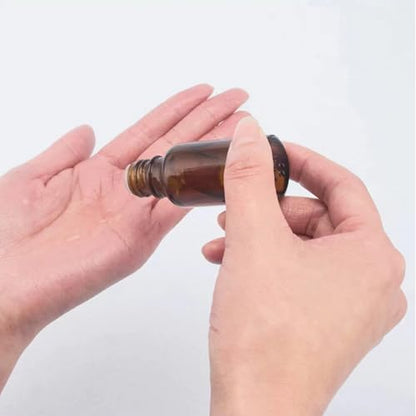 24 Pack 10ml Amber Glass Essential Oils Bottles Empty Glass Dropper Vials Sample Bottle With Orifice Reducer and lid,for Aromatherapy Oils (Amber, 10ml) - color: Amber