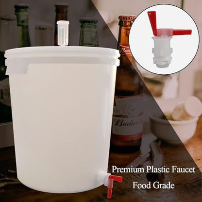5 Gallon Bucket Spigot Fermenting Bucket Spigot Beer Faucet Tap Homebrew Wine Making Beer Brewing Bottling Fermenter by LUCKEG 4PCS